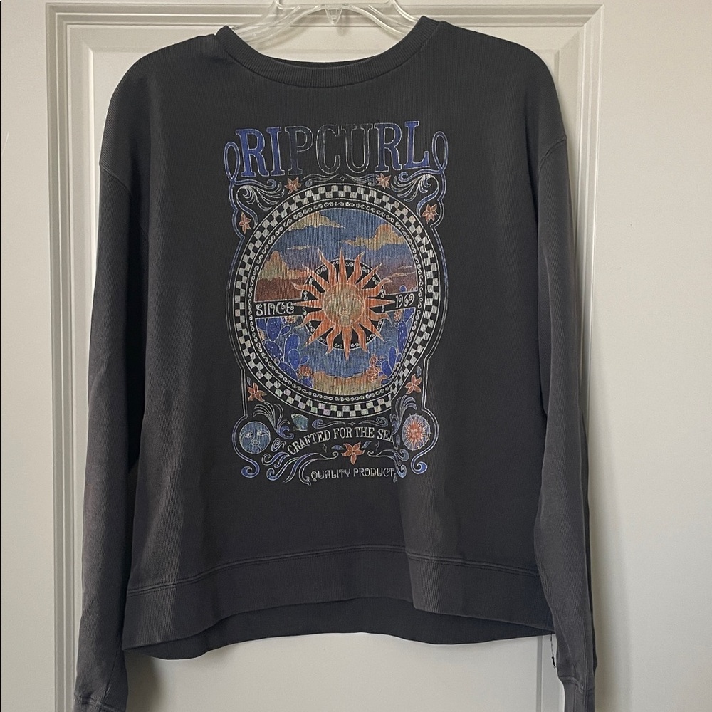 Rip Curl Charcoal Graphic Crewneck Sweater